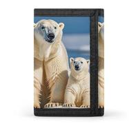 DWTJKMS 2 portafogli minimalisti da uomo con orsi polari, a tre pieghe, alla moda, moderno, antifurto, per carte e contanti