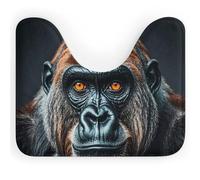 DWTJKMS A Gorilla, tappetino per WC, ad asciugatura rapida, assorbente, a forma di U, antiscivolo, per pavimento del bagno (50,8 x 40,6 cm)