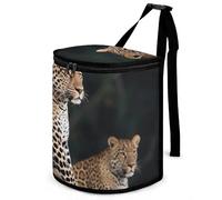 DWTJKMS African Leopard on Rock Car Trash Can con coperchio Grande capacità Appeso Auto Trash Bin a prova di perdite Impermeabile Pattumiera Auto Must Haves Accessori interni