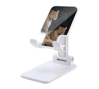 DWTJKMS African Leopard on Rock Supporto per telefono cellulare pieghevole doppio supporto per telefono cellulare regolabile in altezza Supporto portatile per cellulare Dock da tavolo adatto a tutti