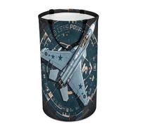 DWTJKMS Air Force Fighter Jet Cesto portabiancheria pieghevole, con manici per il trasporto, grande cesto portaoggetti per lavanderia, dormitorio, famiglia