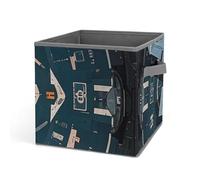 DWTJKMS Air Force Fighter Jet Cube Organizzatore Contenitore Pieghevole in Tessuto Spesso, Coperte, Vestiti, Scatola di Immagazzinaggio Adatto per Casa Ufficio Guardaroba Abbigliamento Giocattolo