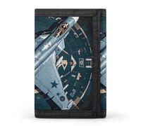 DWTJKMS Air Force Fighter Jet Wallet minimalista Mens Slim Trifold Portafogli Moderna Moda Portafogli Antifurto Porta Carte E Contanti