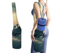 DWTJKMS Aircraft Fighter Jets - Borsa per tappetino da yoga, in tela resistente, con tasca per bottiglia d'acqua e borsa per bagnata inferiore, adatta alla maggior parte dei tappetini da yoga