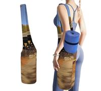 DWTJKMS Albany - Borsa per tappetino da yoga con ponte coperto, in tela resistente, con tasca per bottiglia d'acqua e borsa per bagnata inferiore, adatta alla maggior parte dei tappetini da yoga