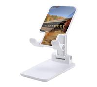 DWTJKMS Albany - Supporto per telefono cellulare con ponte coperto, pieghevole, regolabile in altezza, portatile, per tutti gli smartphone, colore: bianco