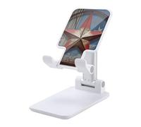 DWTJKMS American Wastern Texas Star - Supporto per telefono cellulare, pieghevole, regolabile in altezza, portatile, adatto a tutti gli smartphone, colore: bianco