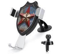 DWTJKMS American Wastern Texas Star - Supporto universale per telefono da auto, per tutti gli smartphone e i modelli di auto (nero)
