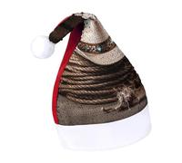 DWTJKMS American West Rodeo Cappello di Babbo Natale Classico Pelliccia Cappello di Natale Addensare Cappello di Natale con Paillettes Divertente Vacanza Inverno Cap