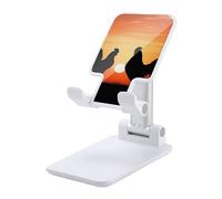 DWTJKMS Animal Chickens - Supporto per telefono cellulare, pieghevole, regolabile in altezza, portatile, adatto a tutti gli smartphone, colore: bianco