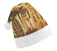 DWTJKMS Antico Egitto Tribe Series Cappello di Babbo Natale Classico Cappello di Natale Addensare Natale Party Hat Divertente Cappello Vacanze per Unisex Adulti