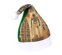 DWTJKMS Antico Egitto Tribe Series Cappello di Babbo Natale Classico Pelliccia Cappello di Natale Addensare Cappello di Natale con Paillettes Divertente Vacanza Inverno Cap