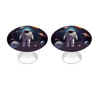 DWTJKMS Astronauta Sistema Solare Pianeti Maniglie per Gabinetto Manopole Colorate Maniglie per Cassetti Solide Adatto per Comò Mobili Da Cucina Porte Armadio Cassetti