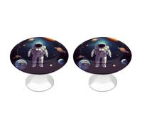 DWTJKMS Astronauta Sistema Solare Pianeti Maniglie per Gabinetto Manopole Colorate Maniglie per Cassetti Solide Adatto per Comò Mobili Da Cucina Porte Armadio Cassetti