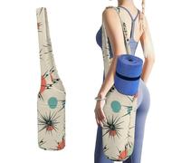 DWTJKMS Atomic Stars - Borsa per tappetino da yoga, in tela resistente, con tasca per bottiglia d'acqua e tasca inferiore bagnata, adatta alla maggior parte dei tappetini da yoga