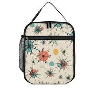 DWTJKMS Atomic Stars - Borsa termica per il pranzo, motivo retrò, a prova di perdite, per uomini e donne, con manico, riutilizzabile, isolata, per ufficio, lavoro, picnic