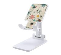 DWTJKMS Atomic Stars - Supporto per telefono cellulare in stile retrò, pieghevole, regolabile in altezza, portatile, per tutti gli smartphone, colore: bianco