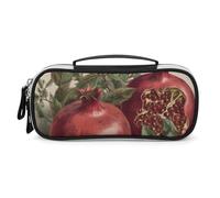 DWTJKMS Bacche di melograno borsa per il trucco in pelle portatile piccolo organizzatore cosmetico impermeabile borse da toilette pennelli matite e accessori per il trucco da viaggio