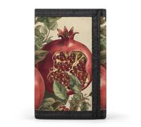 DWTJKMS Bacche di melograno portafoglio minimalista da uomo sottile a tre ante portafogli alla moda moderno portafoglio antifurto per carte e contanti