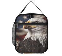 DWTJKMS Bald Eagle - Borsa termica per il pranzo, a prova di perdite, per uomini e donne, con manico, riutilizzabile, isolata, per ufficio, lavoro, picnic