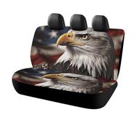 DWTJKMS Bald Eagle - Coprisedile per auto, con immagine di bandiera degli Stati Uniti, protezione antiscivolo per sedile posteriore, durevole, antigraffio, misura universale, adatto per auto, camion e