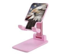 DWTJKMS Bald Eagle - Supporto per cellulare con immagine di bandiera degli Stati Uniti, doppia piegatura, regolabile in altezza, portatile, supporto per cellulare, da scrivania, adatto a tutti gli