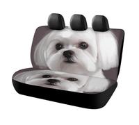 DWTJKMS Bel coprisedile per auto con cane maltese, protezione antiscivolo per sedile posteriore, durevole, antigraffio, dimensioni universali, adatto per auto, camion e SUV