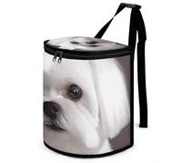 DWTJKMS Bidone della spazzatura per auto con coperchio per cani maltesi di grande capacità da appendere pattumiera automatica a prova di perdite impermeabile cestino auto must have accessori interni