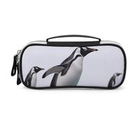 DWTJKMS Borsa per il trucco in pelle con pinguino piccolo organizzatore cosmetico impermeabile borse da toilette pennelli matite e accessori per il trucco da viaggio