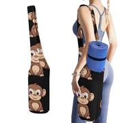 DWTJKMS Borsa per tappetino da yoga a forma di scimmia, in tela resistente, con tasca per bottiglia d'acqua e borsa bagnata inferiore, adatta alla maggior parte dei tappetini da yoga