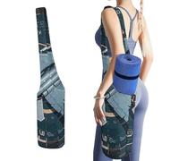 DWTJKMS Borsa per tappetino da yoga Air Force Fighter, in tela resistente, con tasca per bottiglia d'acqua e borsa per bagnata inferiore, adatta alla maggior parte dei tappetini da yoga
