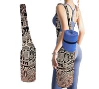 DWTJKMS Borsa per tappetino da yoga con calendario Maya End of the World, in tela resistente, con tasca per bottiglia d'acqua e borsa bagnata inferiore, adatta alla maggior parte dei tappetini da yoga
