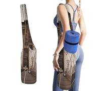 DWTJKMS Borsa per tappetino da yoga con foto del ponte di Brooklyn, in tela resistente, con tasca per bottiglia d'acqua e tasca inferiore bagnata, adatta alla maggior parte dei tappetini da yoga