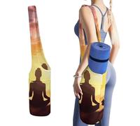 DWTJKMS Borsa per tappetino da yoga, meditazione e yoga, in tela resistente, con tasca per bottiglia d'acqua e borsa bagnata inferiore, adatta alla maggior parte dei tappetini da yoga