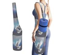 DWTJKMS Borsa per tappetino da yoga Peace Dove, in tela resistente, con tasca per bottiglia d'acqua e tasca inferiore bagnata, adatta alla maggior parte dei tappetini da yoga