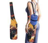 DWTJKMS Borsa per tappetino da yoga Wild American Bison Mountains, in tela resistente, con tasca per bottiglia d'acqua e borsa bagnata inferiore, adatta alla maggior parte dei tappetini da yoga