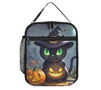 DWTJKMS Borsa termica per il pranzo a forma di gatto, a prova di perdite, per uomini e donne, con manico, riutilizzabile, isolata, per ufficio, lavoro, picnic