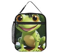 DWTJKMS Borsa termica per il pranzo a forma di rana, a prova di perdite, per uomini e donne, con manico, riutilizzabile, isolata, per ufficio, lavoro, picnic