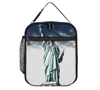 DWTJKMS Borsa termica per il pranzo, con motivo Statua della Libertà, a prova di perdite, per uomini e donne, con manico, riutilizzabile, per ufficio, lavoro, picnic