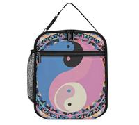 DWTJKMS Borsa termica per il pranzo con motivo Yin Yang, a prova di perdite, per uomini e donne, con manico, riutilizzabile, isolata, per ufficio, lavoro, picnic