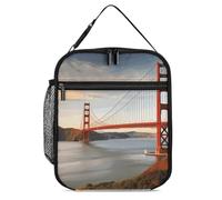 DWTJKMS Borsa termica per il pranzo Golden Gate Bridge, a prova di perdite, per uomini e donne, con manico, riutilizzabile, isolata, per ufficio, lavoro, picnic