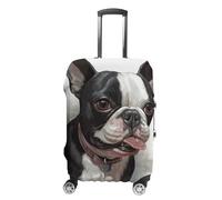 DWTJKMS Boston Terrier - Copertura per bagagli semplice e generosa, lavabile, resistente ai graffi, per valigie da 48-81 cm, Stile:, M, Custodia per bagagli