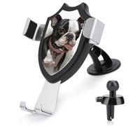 DWTJKMS Boston Terrier - Supporto universale per telefono cellulare per auto, adatto per tutti gli smartphone e modelli di auto, colore: nero