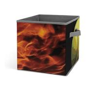 DWTJKMS Burning Tennis Pictures Cube Organizzatore Contenitori Pieghevole in Tessuto Spesso, Coperte, Vestiti, Scatola di Immagazzinaggio Adatto per Casa Ufficio Guardaroba Abbigliamento Giocattolo