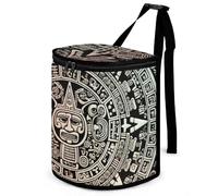 DWTJKMS Calendario Maya End of The World Car Trash Can con coperchio Grande capacità Hanging Auto Pattumiera a prova di perdite Impermeabile Cestino della spazzatura Auto Must Haves Accessori interni