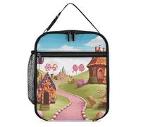 DWTJKMS Candy Land - Borsa termica per il pranzo, a prova di perdite, per uomini e donne, con manico, riutilizzabile, per ufficio, lavoro, picnic