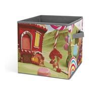 DWTJKMS Candy Land Cube, organizer pieghevole in tessuto spesso, per coperte, vestiti, adatto per casa, ufficio, guardaroba, abbigliamento e giocattoli