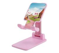 DWTJKMS Candy Land - Supporto per telefono cellulare, pieghevole, regolabile in altezza, portatile, per tutti gli smartphone, colore: rosa
