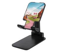 DWTJKMS Candy Land - Supporto per telefono cellulare, pieghevole, regolabile in altezza, portatile, per tutti gli smartphone, colore: nero