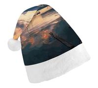 DWTJKMS Cappello da Babbo Natale classico da sera a Vancouver, cappello spesso per feste di Natale, cappello divertente per le vacanze, unisex per adulti